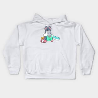 Mouse as Hairdresser with Scissors & Comb Kids Hoodie